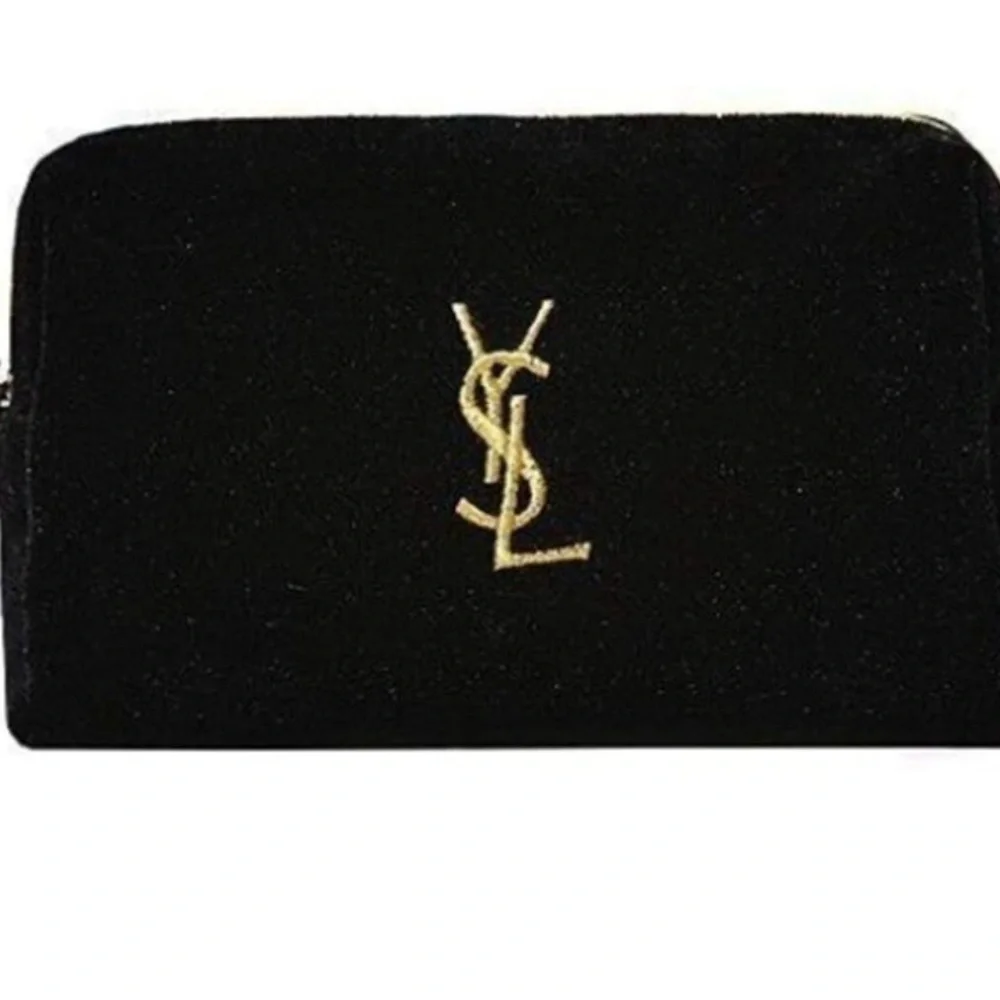 Yves Saint Laurent Black and Gold Cosmetic Pouch - Picture 7 of 7